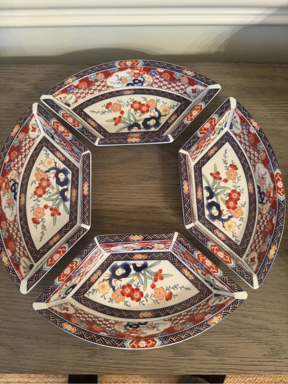Vintage Japanese Imari Style Porcelain 6-Piece serving set